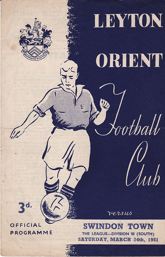 <b>Saturday, March 24, 1951</b><br />vs. Leyton Orient (Away)